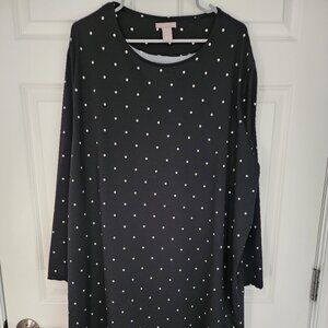 EUC H&M Black/White polka dot tunic - Size 3XL